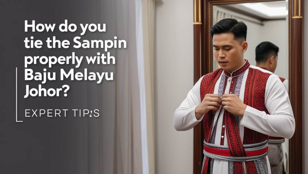 How Do You Tie the Sampin (Samping) Properly with Baju Melayu Johor